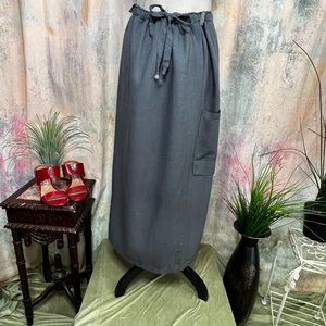 VTG 📌 Gigi Wrap Optic Maxi Skirt with Drawstring Waistline